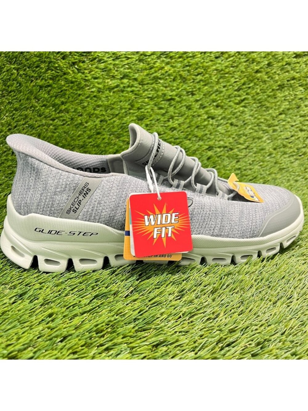 Skechers Glide-Step Zefyr Mens Size 9E Gray Athletic Running Shoes Sneakers